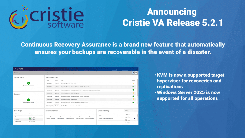 Cristie Virtual Appliance (VA) Release 5.2.1 What's New